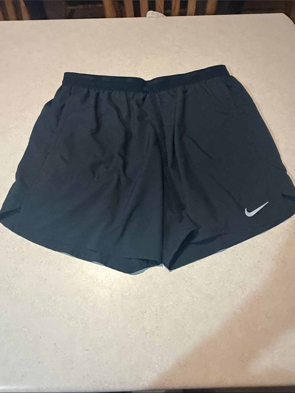 Nike Men’s Black Athletic Shorts with Reflective Swoosh XL